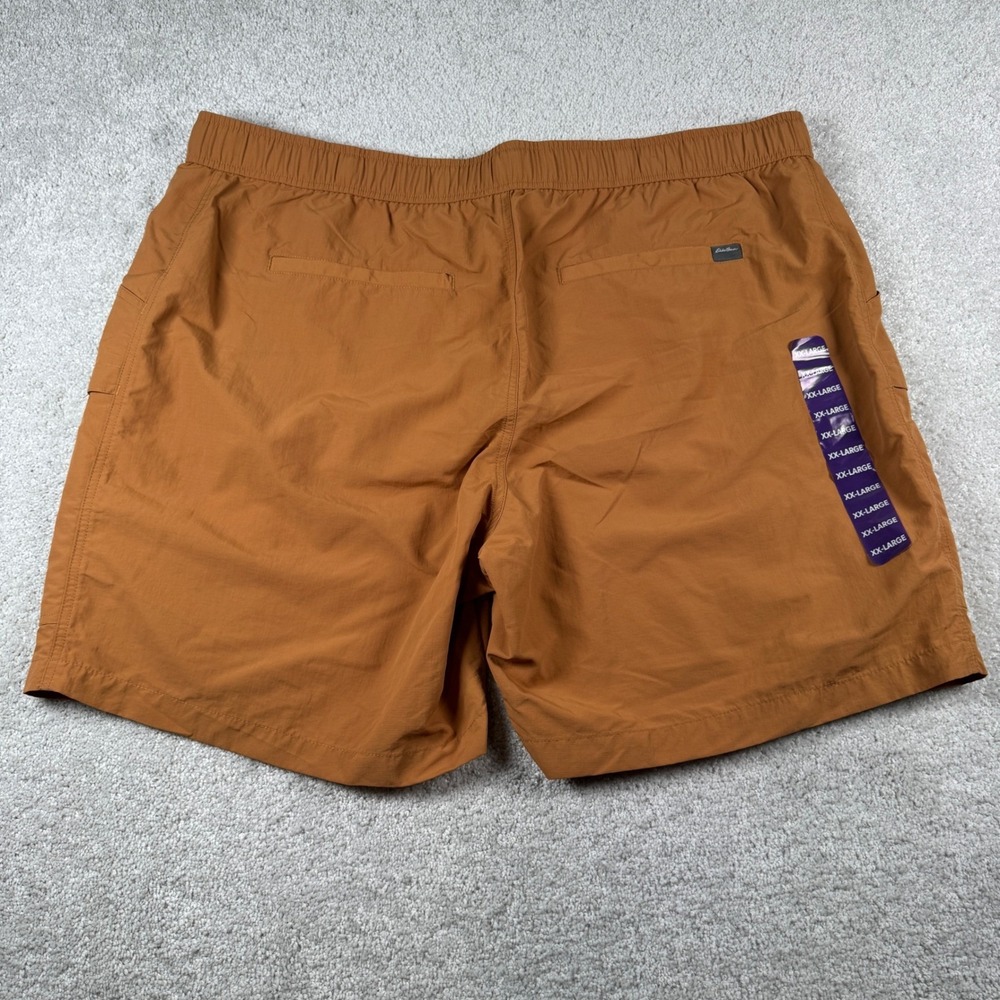 Eddie Bauer Mens XXL Shorts Brown Horizon Guide Cargo Hiking Belted 2XL